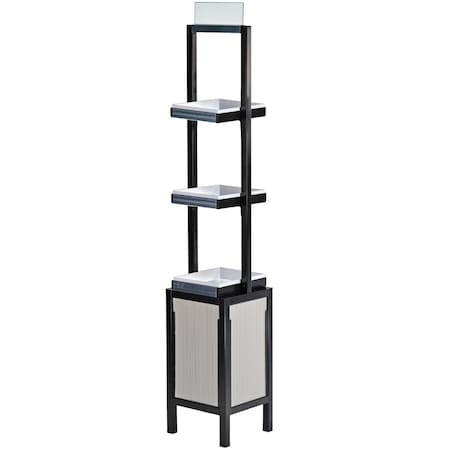 Azar Displays Slim Tower Retail Display with 3 Shelves 655000